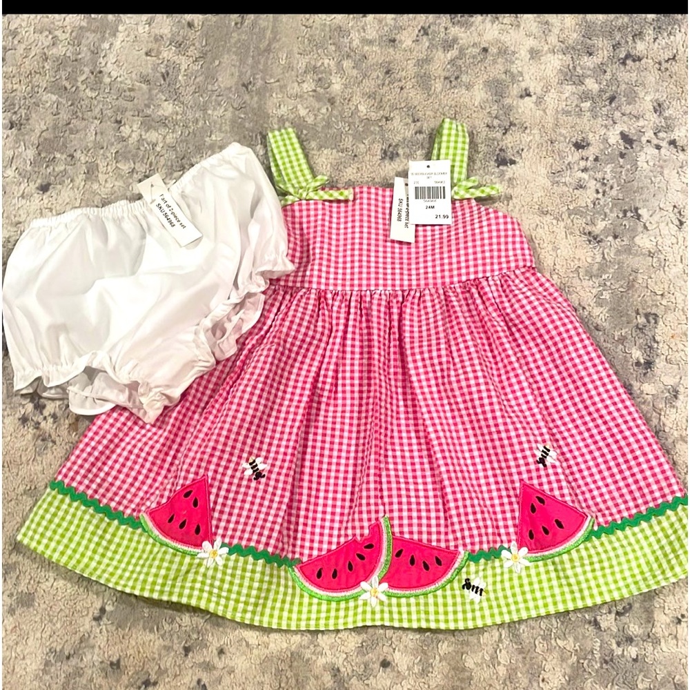 Goodlad girls watermelon dress and bloomers brand new with tags size 24months